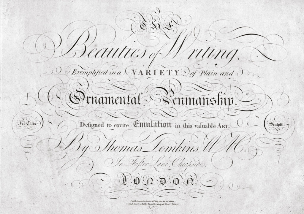 1854 Victorian penmanship calligraphy academy workbook copperplate handwriting 